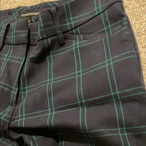 41 Hawthorn Blue and Green Dress Pants Tailored Plaid Design - Picture 4 of 6